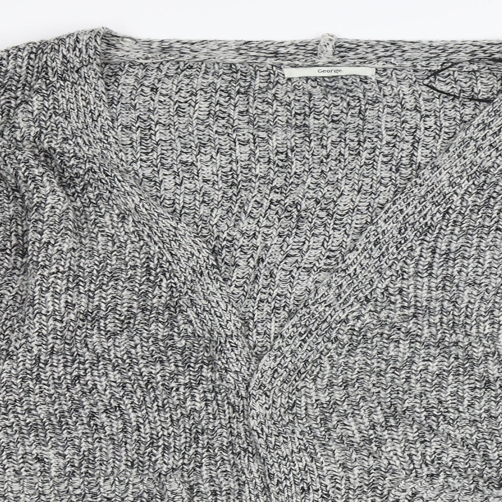 George Womens Grey  Knit Cardigan Jumper Size 16