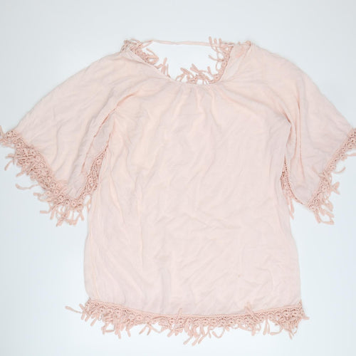 Preworn Womens Pink   Basic Blouse Size L