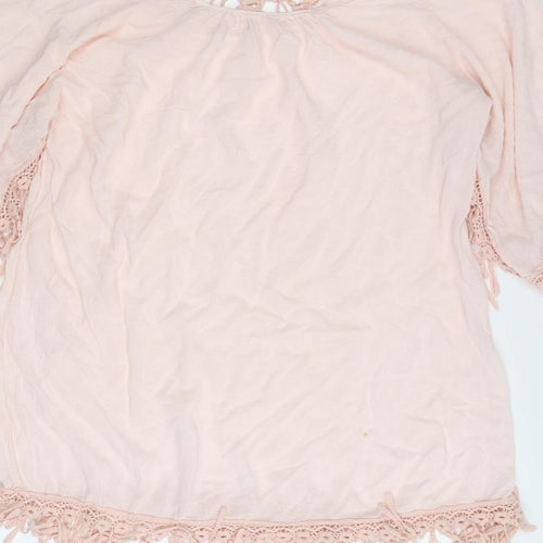 Preworn Womens Pink   Basic Blouse Size L