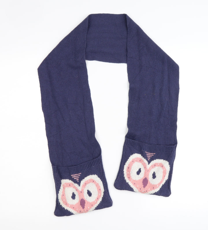 Preworn Blue Knit Scarf Scarves & Wraps One Size - Owl Pockets