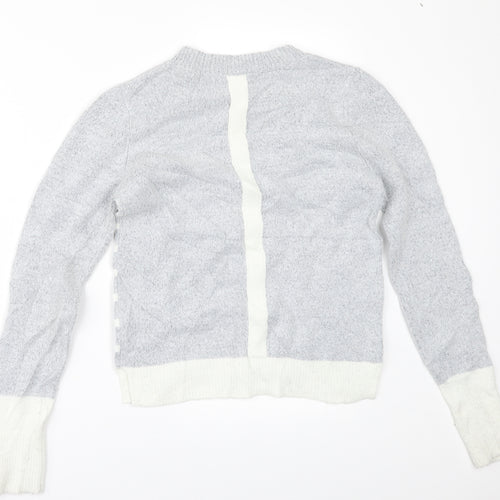 Oasis Womens Grey Striped  Pullover Jumper Size XS
