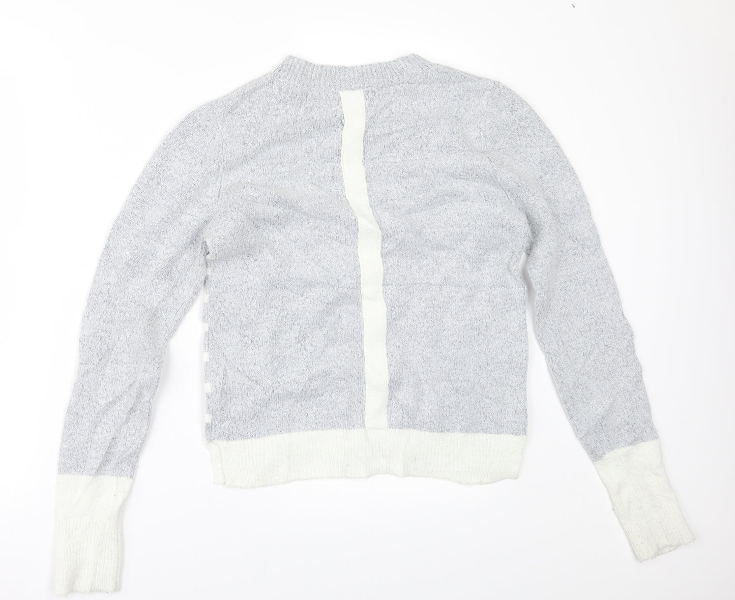 Oasis Womens Grey Striped  Pullover Jumper Size XS