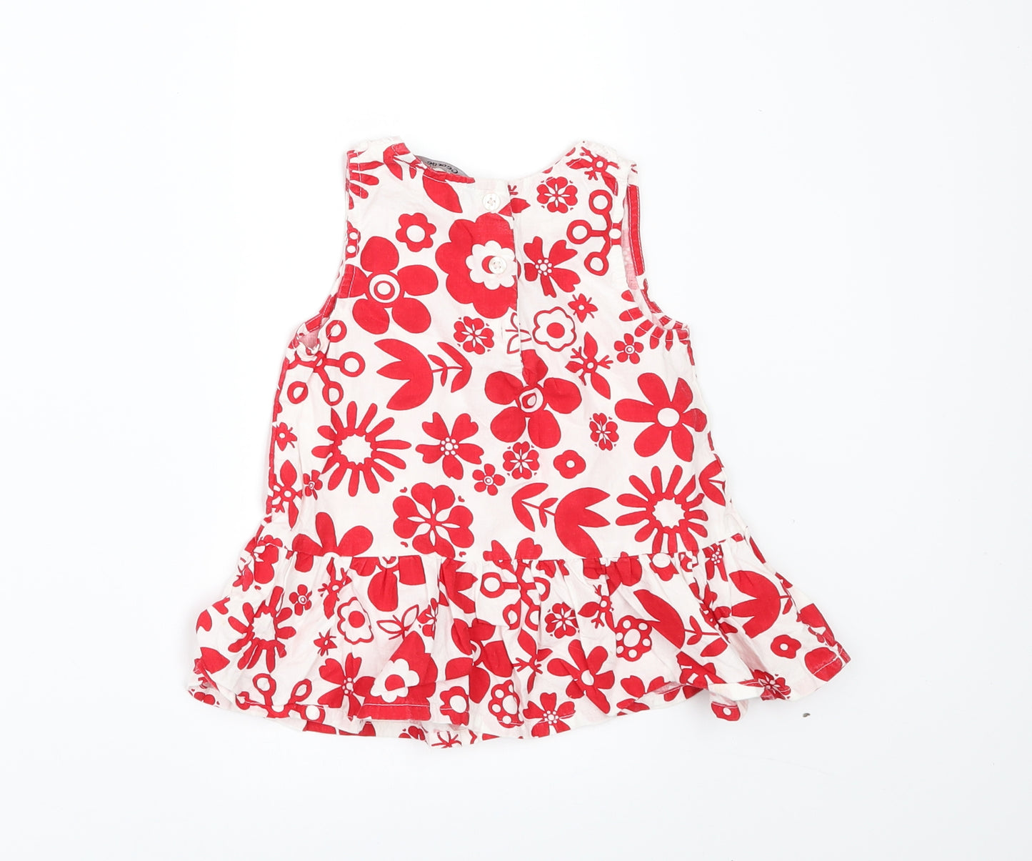 George Girls White Floral  A-Line  Size 12-18 Months