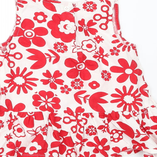 George Girls White Floral  A-Line  Size 12-18 Months