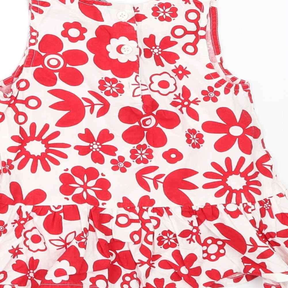 George Girls White Floral  A-Line  Size 12-18 Months