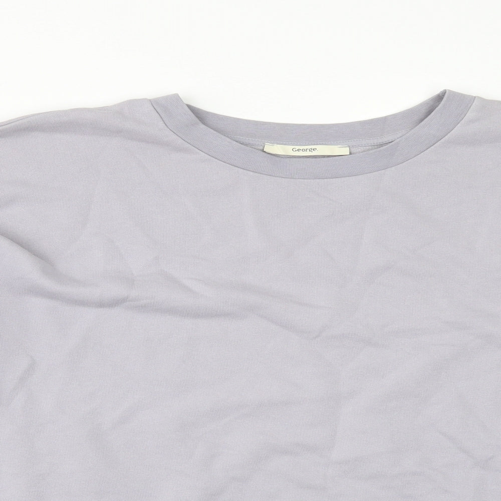 George Womens Grey   Pullover Sweatshirt Size L  - PUFF SLEEVE