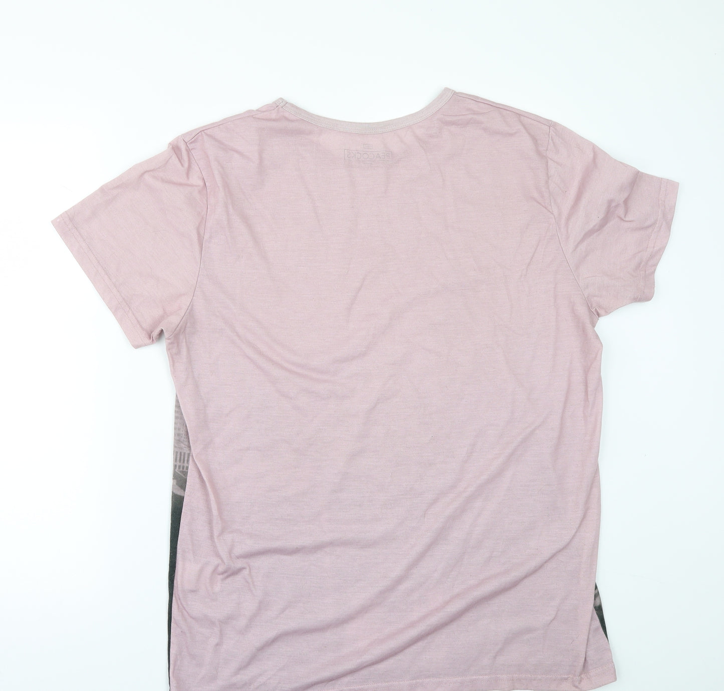 Peacocks Mens Pink    T-Shirt Size L