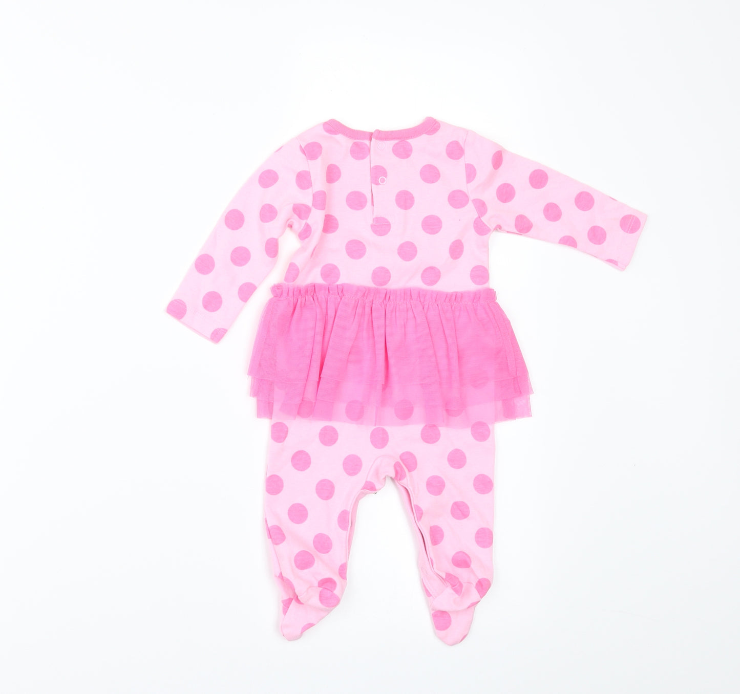 Preworn Girls Pink Plaid  Babygrow One-Piece Size 0-3 Months  - Tutu