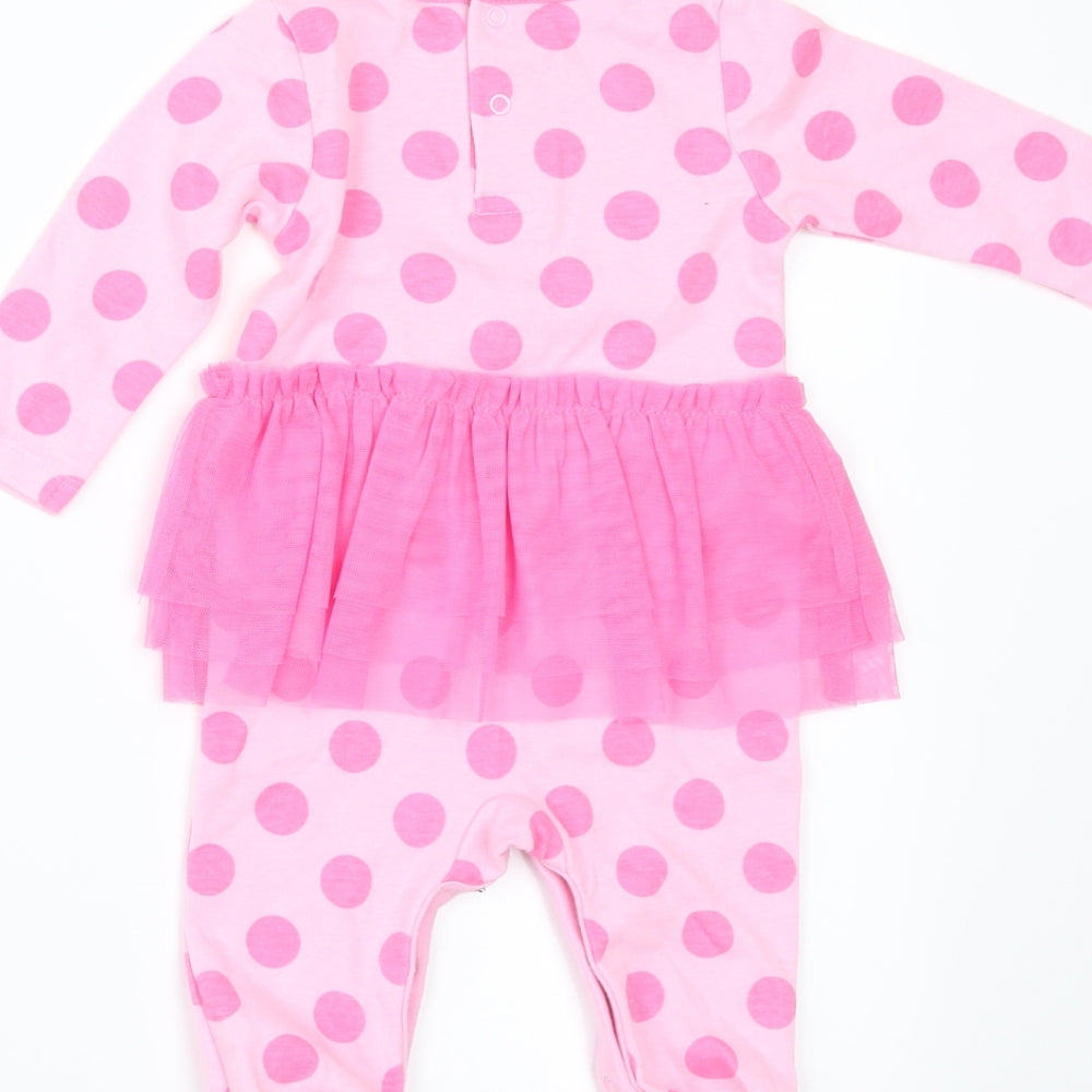 Preworn Girls Pink Plaid  Babygrow One-Piece Size 0-3 Months  - Tutu