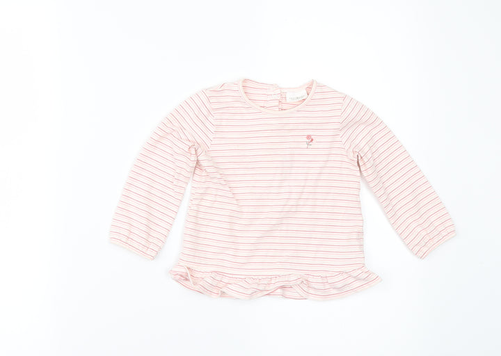 NEXT Girls Beige Striped Pyjama Set Size 6-9 Months - Pyjama Set