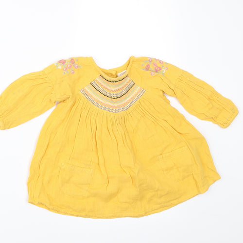 NEXT Girls Yellow   A-Line  Size 3-6 Months