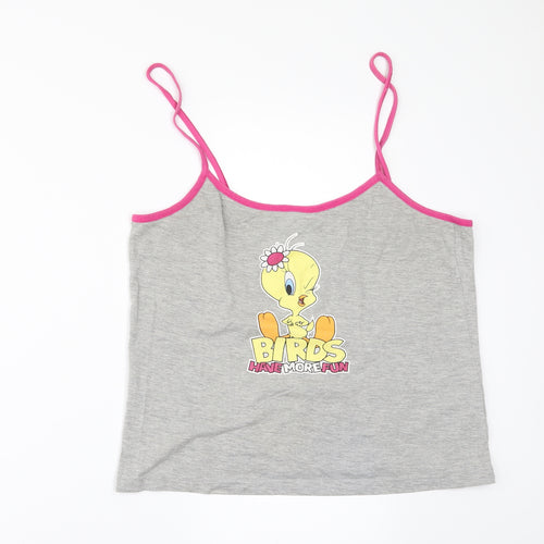 La Senza Womens Grey Solid  Top Pyjama Set Size 14  - short pyjamas