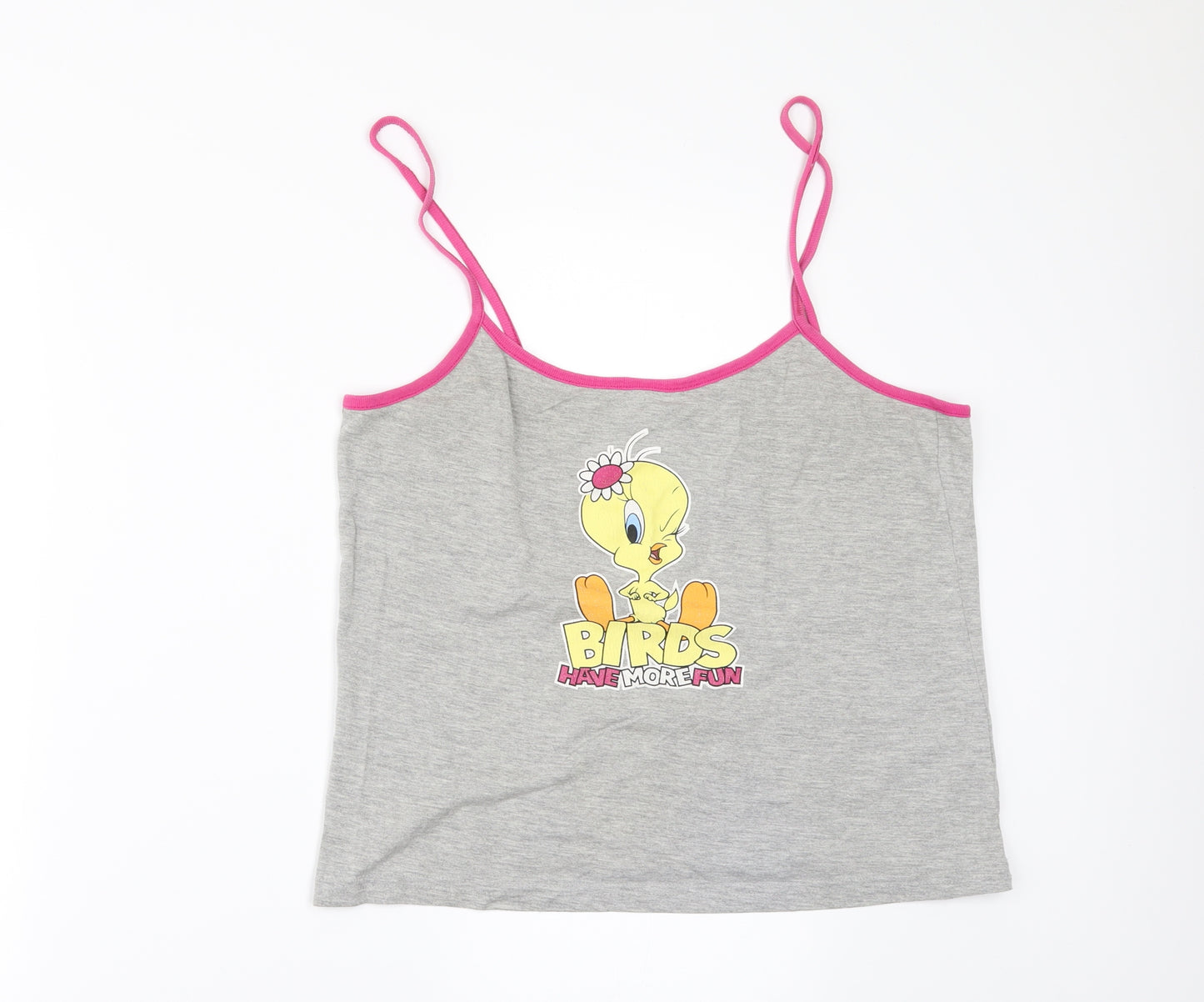 La Senza Womens Grey Solid  Top Pyjama Set Size 14  - short pyjamas