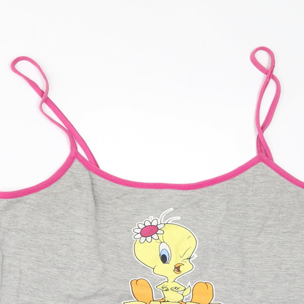 La Senza Womens Grey Solid  Top Pyjama Set Size 14  - short pyjamas