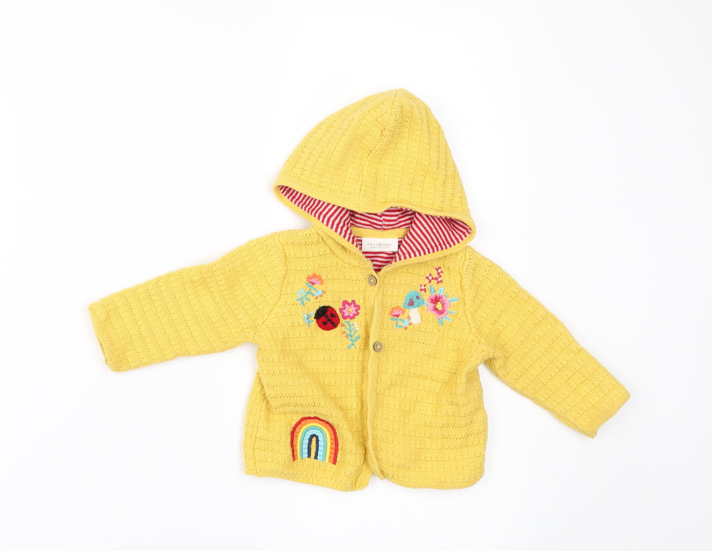 NEXT Girls Yellow   Cardigan Jumper Size 3-6 Months