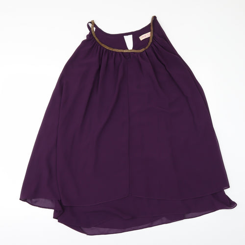 Krisp Womens Purple   Tunic Blouse Size L