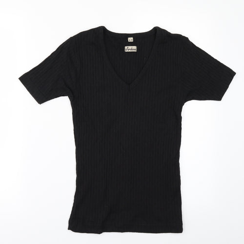 JORDANA Womens Black   Basic T-Shirt Size M