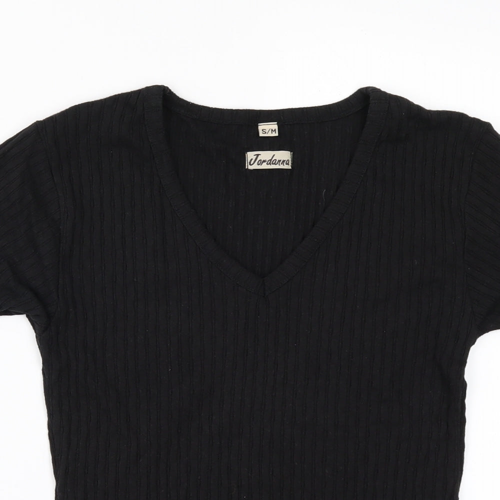JORDANA Womens Black   Basic T-Shirt Size M