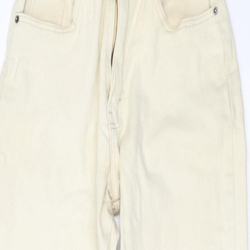 dales collection Womens Ivory  Denim Boyfriend Jeans Size 10 L29 in