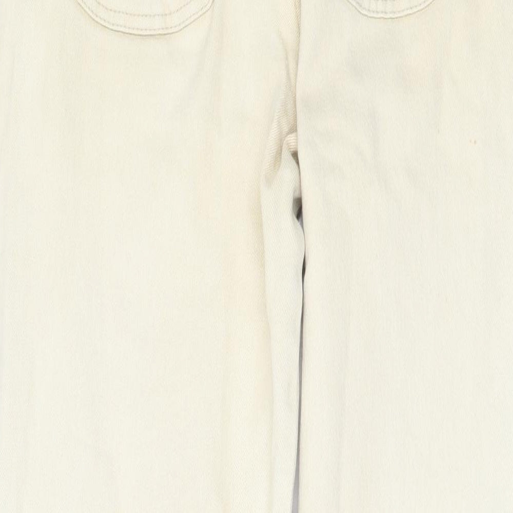dales collection Womens Ivory  Denim Boyfriend Jeans Size 10 L29 in