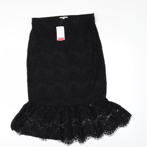 faith and joy Womens Black  Lace Pettiskirt Set Size M