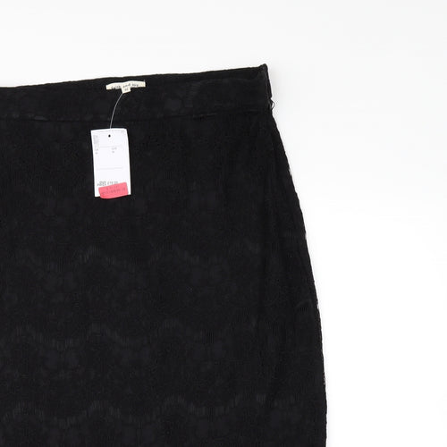 faith and joy Womens Black  Lace Pettiskirt Set Size M