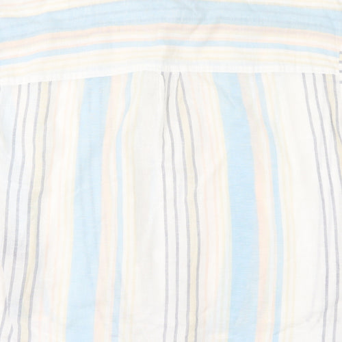 Sanctuary Womens White Striped  Tunic Button-Up Size M