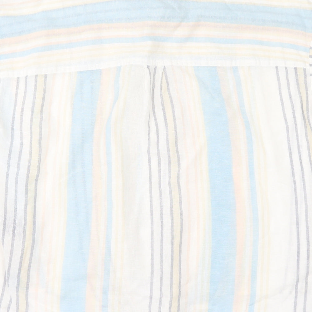Sanctuary Womens White Striped  Tunic Button-Up Size M