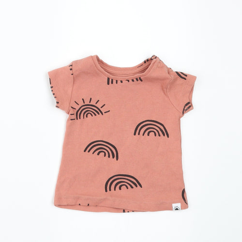 Primark Girls Orange   Basic T-Shirt Size 6-9 Months
