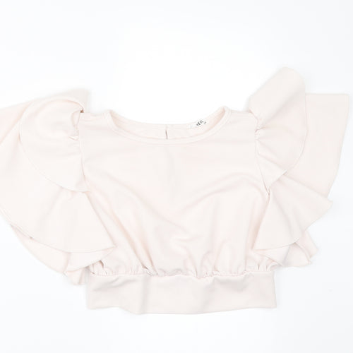 SheIn Girls Ivory   Cropped Blouse Size 10 Years