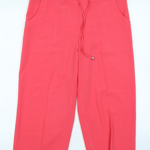 Papaya Womens Pink   Capri Trousers Size 12