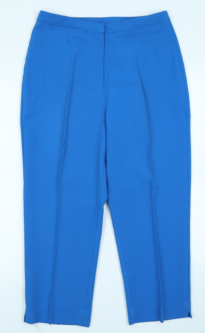 AMARANTO Womens Blue Trousers Size 14 L22 in