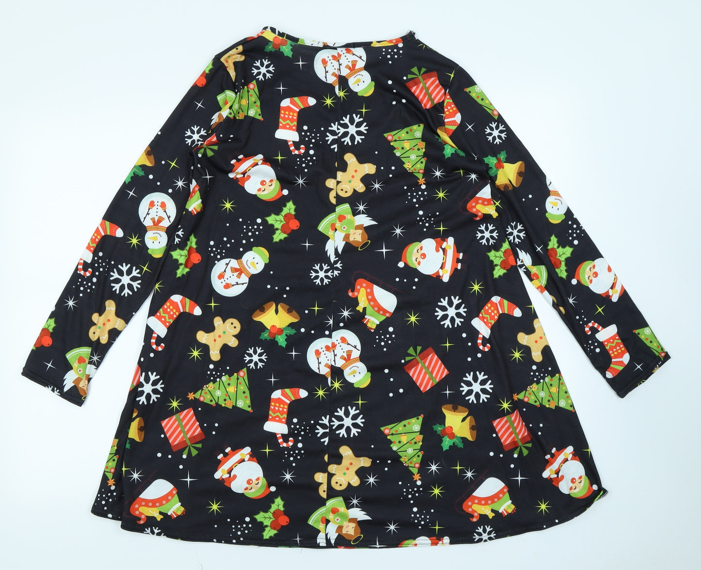 Ash Collection Womens Black Polka Dot  Fit & Flare  Size M  - Christmas dress