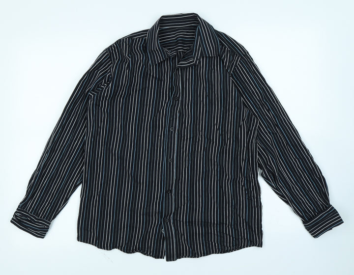 Matalan Boys Black Striped Basic Button-Up Size 12-13 Years