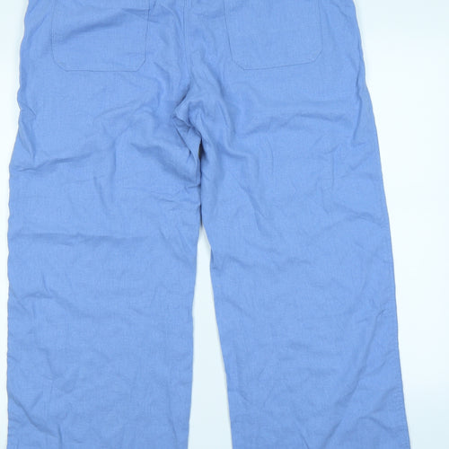 M&S Collection Womens Blue   Trousers  Size 14 L27 in