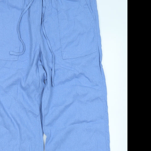 M&S Collection Womens Blue   Trousers  Size 14 L27 in