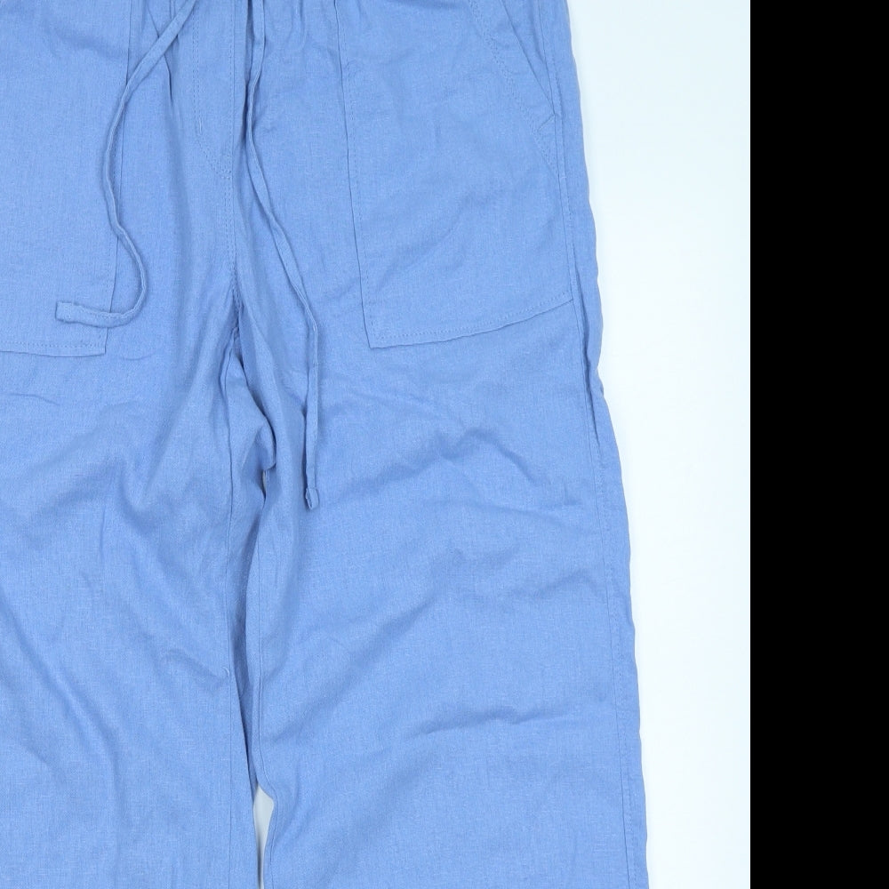 M&S Collection Womens Blue   Trousers  Size 14 L27 in