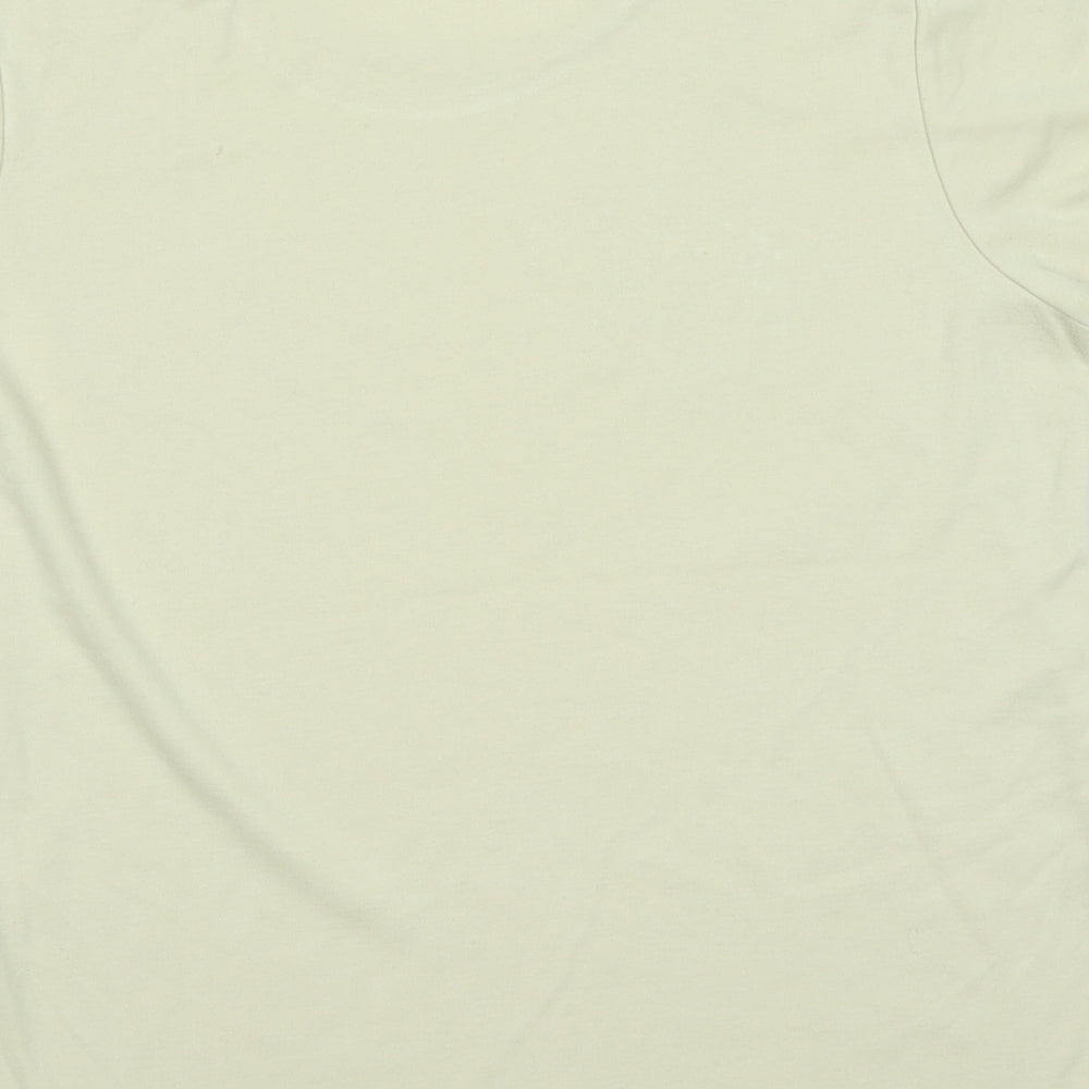 Ann Marie Womens Beige   Basic T-Shirt Size 16
