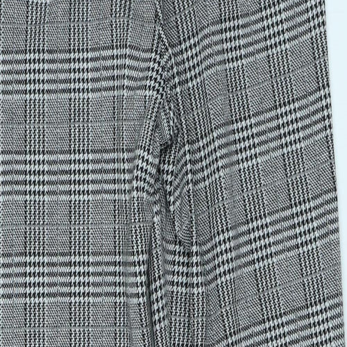 F&F Womens Grey Plaid  Trousers  Size 12 L27 in
