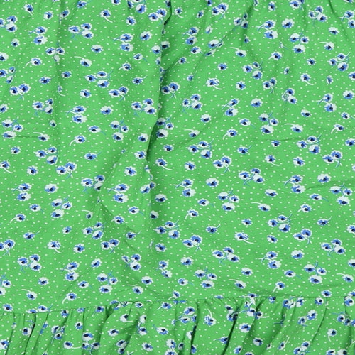 New Look Womens Green Floral  Wrap Skirt Size 14
