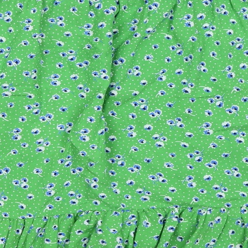 New Look Womens Green Floral  Wrap Skirt Size 14