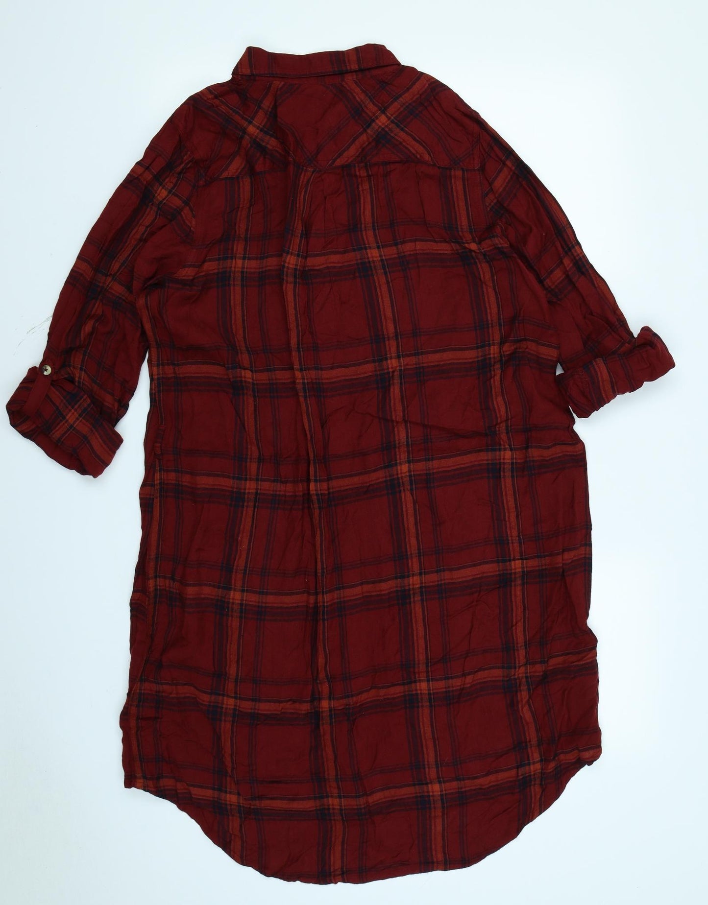 Capsule Womens Red Plaid  Shirt Dress  Size 18