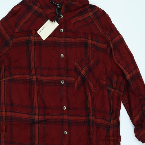 Capsule Womens Red Plaid  Shirt Dress  Size 18