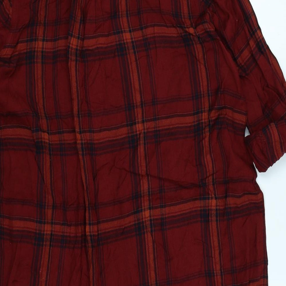 Capsule Womens Red Plaid  Shirt Dress  Size 18