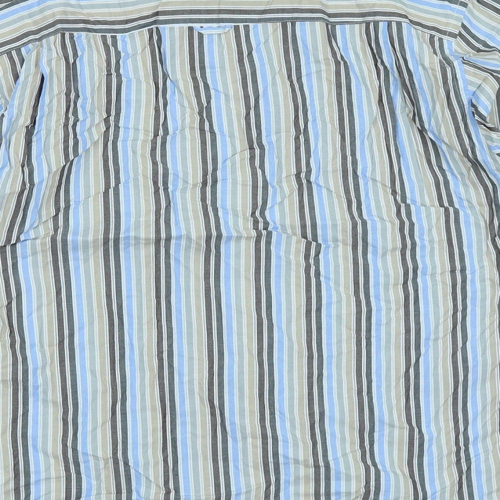Wolsey Mens Blue Striped   Button-Up Size XL