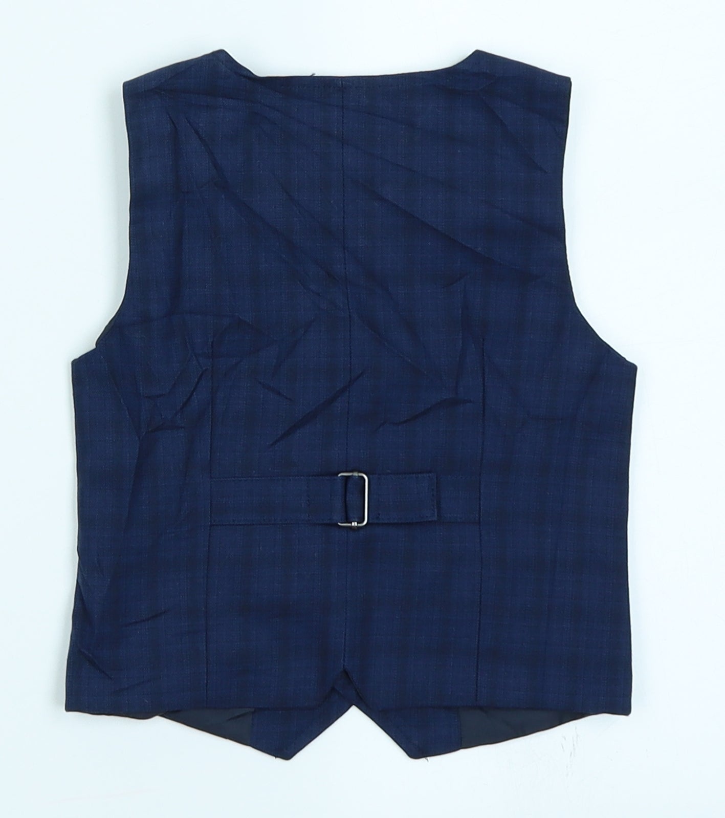 NEXT Boys Blue Check  Trouser Suit Suit Waistcoat Size 12-18 Months