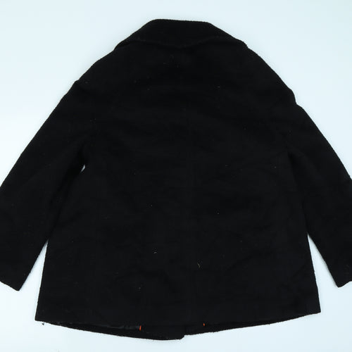 M&S Collection Womens Black   Overcoat Coat Size 14