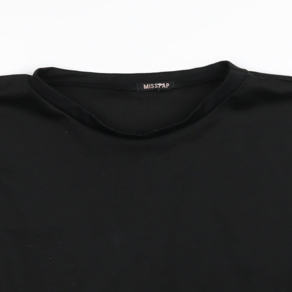 Misspap Womens Black   Basic T-Shirt Size L