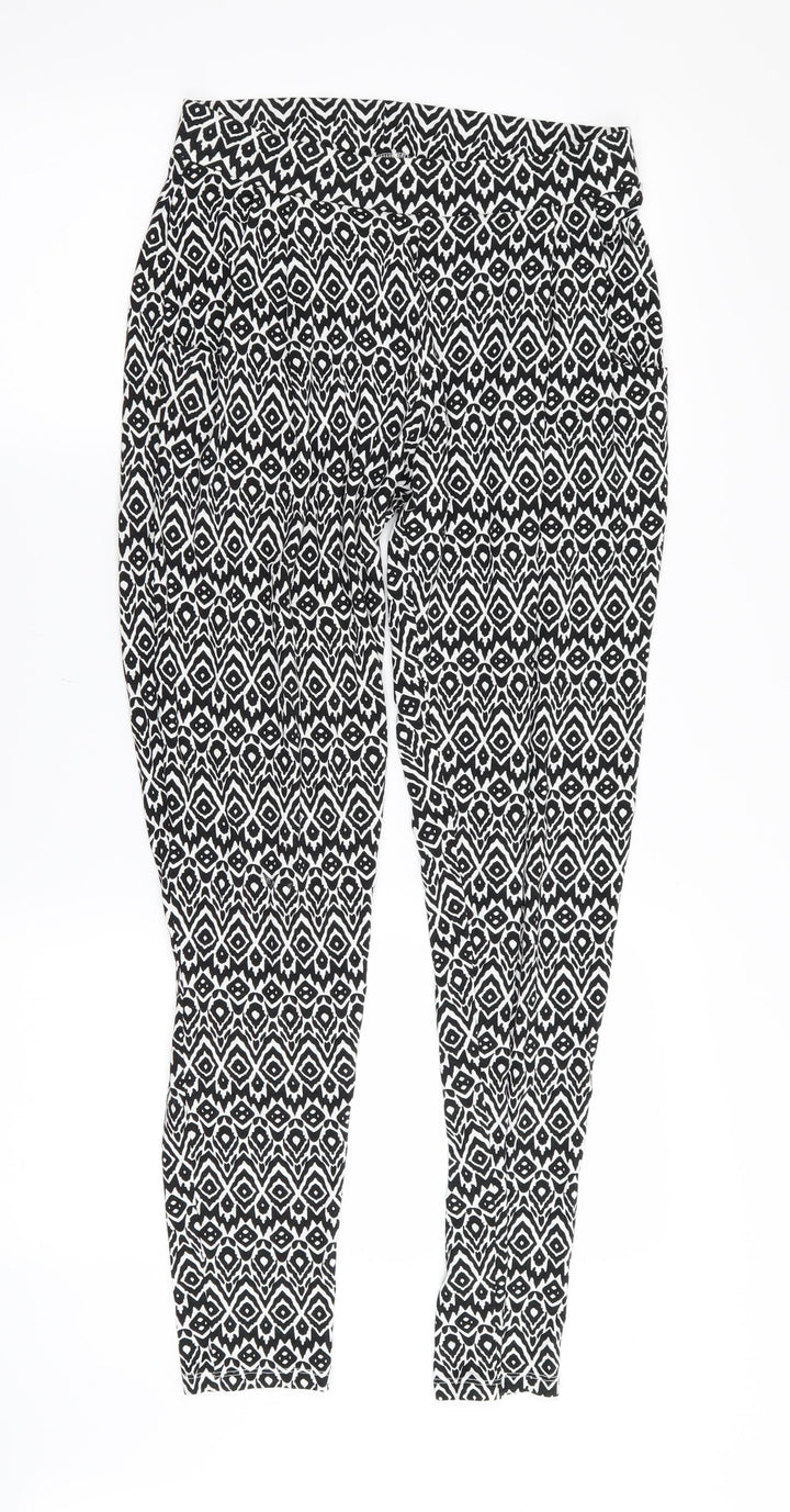 F&F Womens Multicoloured Floral  Jogger Trousers Size 8 L28 in - Stretch waistband