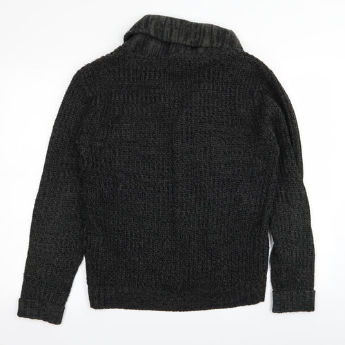 carter&rise Mens Black   Cardigan Jumper Size M